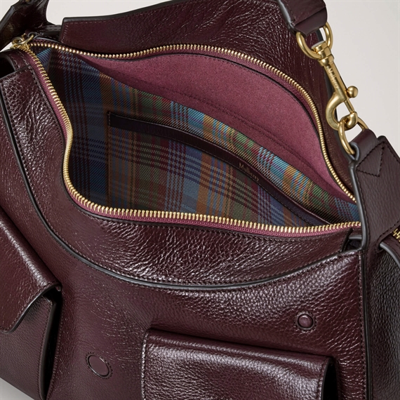 Mulberry Roxanne Shoulder Bag Oxblood High Shine Leather